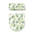 thumbnail image 5 of COEQINE Toilet Lid Cover and Toilet Tank Cover, Universal Breathable Machine Washable Toilet Cover Set 2 Pcs Palm Leaf White Toilet Lid Dust Cover Set for Bathroom Decor, 5 of 7