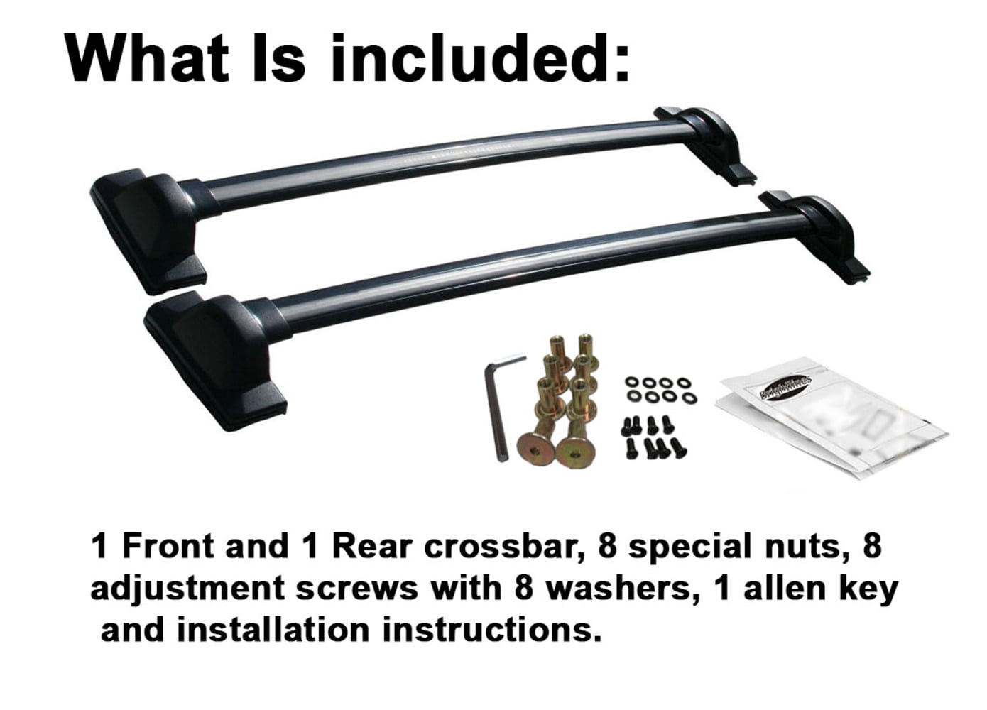 BrightLines Roof Rack Crossbars Roof Bars Replacement for Honda CR-V 2007 - 2011 for Kayak Luggage Ski Bike Carrier, Black Aluminum Top Cargo Rack