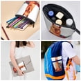 thumbnail image 4 of Lsque Cozy Knitting Llama Pattern Telescopic Pencil Bag Pen Holder Stationery Case, Stand-up Retractable Transformer Bag Organizer, 4 of 6