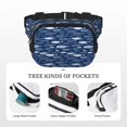 thumbnail image 5 of Rateoe Ornamental Fish Print Fanny Pack Belt Bag for Women and Men, Square Double-Layer Waterproof Waist Pack with Adjustable Strap for Hiking, Jogging, Cycling, 5 of 9