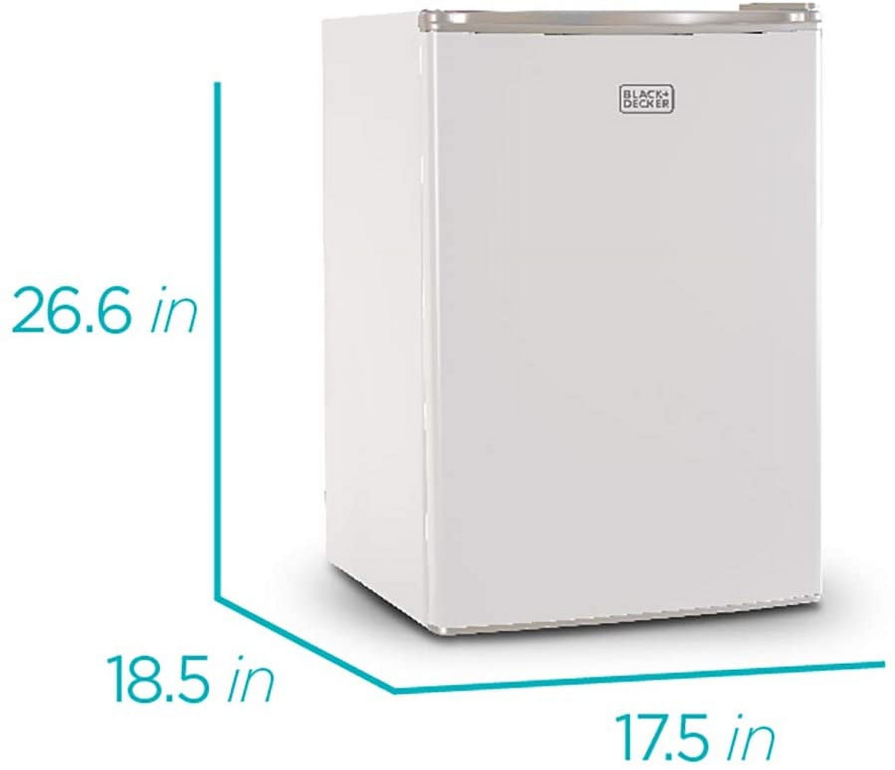 Black+Decker BCRK25W 2.5 Cubic-ft Refrigerator/Freezer (White) - 2.50 ft³ - Reversible - White - image 2 of 7