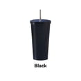 thumbnail image 2 of Bearachild Frasco de vacío desmontable pajita antideslizante Color sólido 500ml reutilizable lavable botella de agua de leche taza suministros Cocina y Comedor Negro, 2 of 6