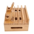 thumbnail image 4 of Charging Station Organizer, Multifunction 5 Ports Charging Station for Multiple Devices, Wood Desktop Docking Charging Stand Station Rack for Phones Tablets Watches Electronics, 4 of 7
