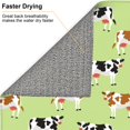 thumbnail image 4 of Dish Drying Mat, Simple Cute Cow Green Highly Absorbent Drying Matt Kitchen Counter, Dish Mat Drying Pad Dishes Drainer Mats for Kitchen Counter or Sink, 16 x 18 inch, 4 of 6