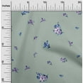 thumbnail image 1 of oneOone Organic Cotton Voile Fabric Leaves & Flower Floral Print Sewing Fabric BTY 42 Inch Wide, 1 of 4