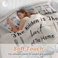 thumbnail image 4 of The Chef Bedding Duvet Cover Set King Size 4 Pieces Gnome Kitchen Linen Black Buffalo Plaid Bedding Set with Zipper Closure, 1 Comforter Cover 92x106 Inches 1 Flat Sheet & 2 Pillow Cases, 4 of 7
