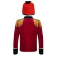 thumbnail image 2 of YUUMIN Manteau Trompette à Franges pour Garçons avec Chapeau Tenue de Maître de Piste pour Performance Rouge 12, 2 of 7
