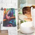 thumbnail image 2 of SKYSONIC 2 PCS Geometry Chameleon Bath Towels Set 16"x28", Cotton Face Towel Water Absorbent Lightweight Quickdry Hand Towels for Bathroom Ktichen Travel Gym, 2 of 7