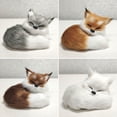 thumbnail image 4 of Cute Imitation Fox Ornaments Simulation Mini Squatting Squirrel Model Children Birthday Gifts Home Decor Plush Figures Craft, 4 of 7