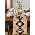thumbnail image 2 of Hokiten Table Runners 48 Inches Long Dress Scarves, Brown Black Boho Farmhouse Kitchen/Dining Table Runner, Short Coffee Tablerunners, Country Aztec Southwest Geometric 13x48 Inch, 2 of 7