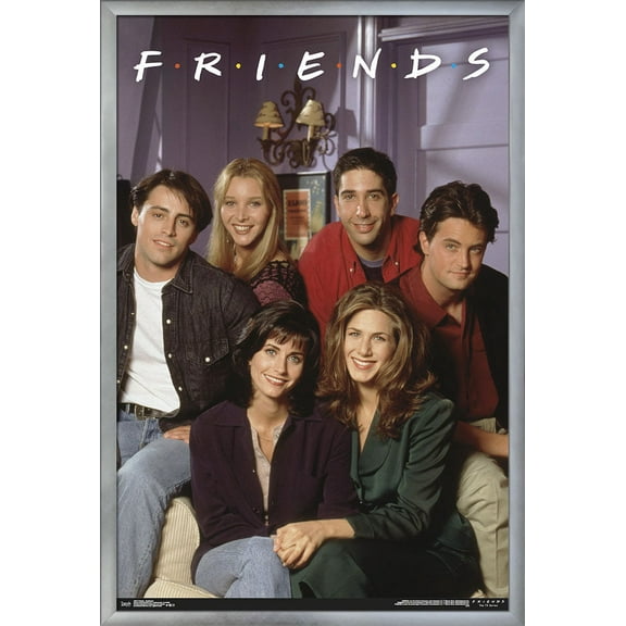 Friends - Apartment Wall Poster, 22.375" x 34", Framed