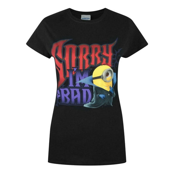 Despicable Me T-Shirt à Manches Courtes Noir pour Femmes