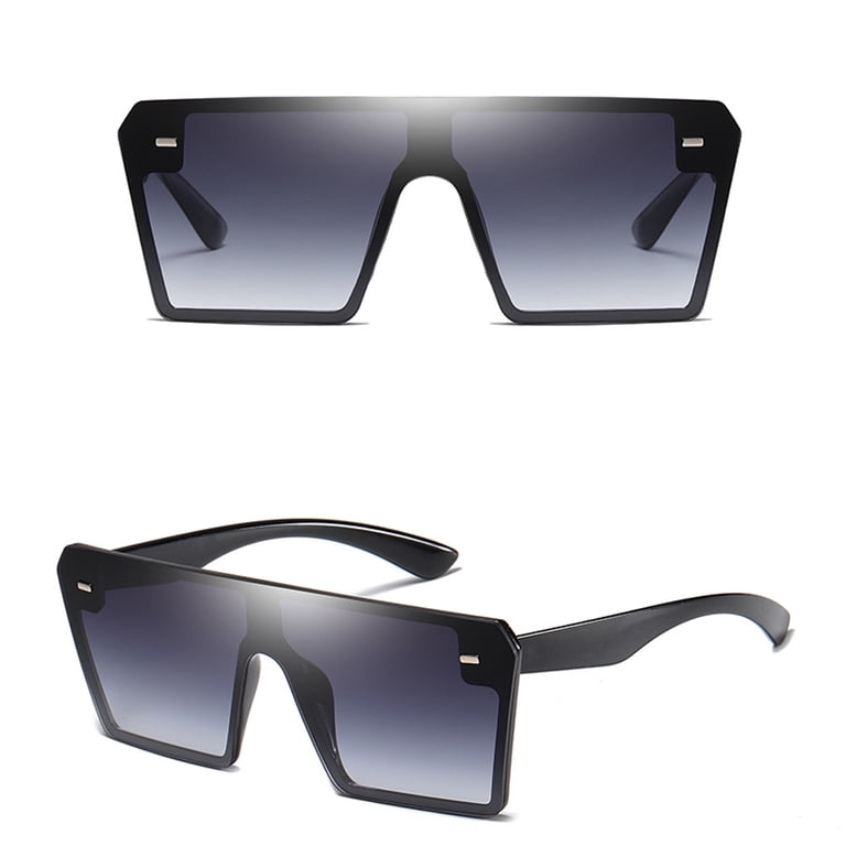 Square Oversized Sunglasses for Women Men, Flat Top Rimless  display picture 1