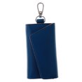 thumbnail image 2 of Tarjetero de material cuero Estuche para Llaves Bolsa Titular Anillos de Cadena Estuche Estuche Hombres Mujeres - azul Yinane Bolsos de cartera para llaves, 2 of 8
