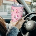 thumbnail image 6 of Lsque Sanrio Pattern 20oz Car Cup with Lid and Straw, Insulated Coffee Cup with Straw Topper, Spill Proof Travel Coffee Mug, Stainless Steel Tumble, 6 of 8