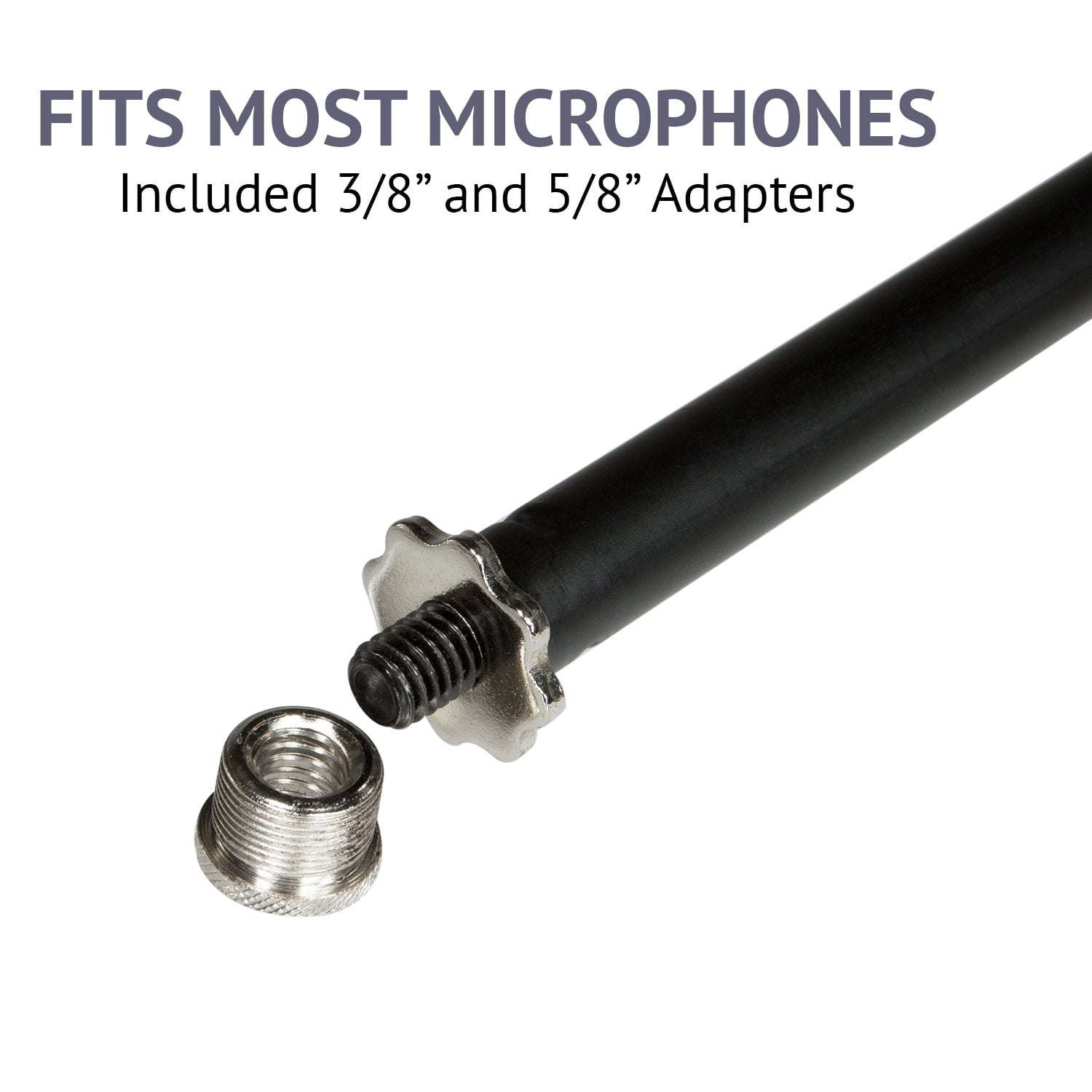 LyxPro SMT-2 Professional Microphone Stand Heavy Duty 90”, Rolling Casters Included