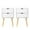 White_2pcs, variant on Tcbosik Modern Bedside Table with 2 Drawers, Compact Nightstand End Table for Small Space, 15.75"L x 11.81"W x 23.62"H, White, 1 Pack