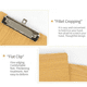 thumbnail image 3 of Carpeta de madera de gran capacidad con clips de bajo perfil para dibujar, esbozar, materiales de arte MFZFUKR CPB-US-XD218-1, 3 of 5