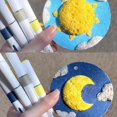thumbnail image 4 of Magic Puffy Paint, 3D Drawing Magic Canvas Sponge, Foam Texture Blank Painting Paper, Handmade DIY Art Papers, Square/Round/Heart-Shaped Foam Texture Blank Painting Paper (Round x10), 4 of 5