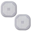 thumbnail image 1 of Paquete de 2 atrapapelos para desagüe de ducha, accesorios de baño, cubierta de drenaje de silicona duradera, tapón para el cabello con ventosas para ducha, cocina, baño, forma de corazón, 1 of 5