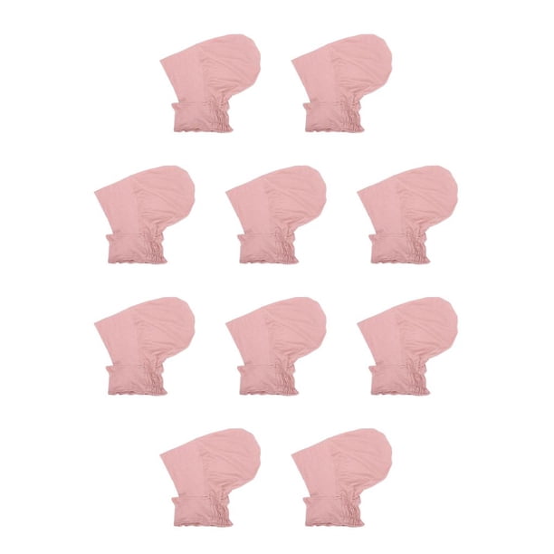 Guardurnaity Gorro musulmán hecho de algodón, banda elástica y turbante agradable a la piel, hiyab, gorro interior para mujer, meñique meñique 10Conjunto