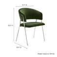 thumbnail image 3 of Side Dining Chair, Set of 2, Silver, Velvet, Bar Pub Cafe Bistro Dining Kitchen Hospitality Restaurant, Modern Contemporary, HB37475, 3 of 10