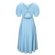 thumbnail image 5 of Mujer Moda Sólido Montón De Mangas Gran Columpio Manga Corta Media Falda Vestido Sin Espalda Fridja bnh7129, 5 of 8