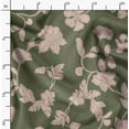 thumbnail image 2 of Soimoi Pure Silk Green Fabric By the Yard - 42 Inch Wide -Floral & Leaf Floral Pattern Fabric - Botanical and Elegant Designs for Various Uses Printed Fabric, 2 of 6