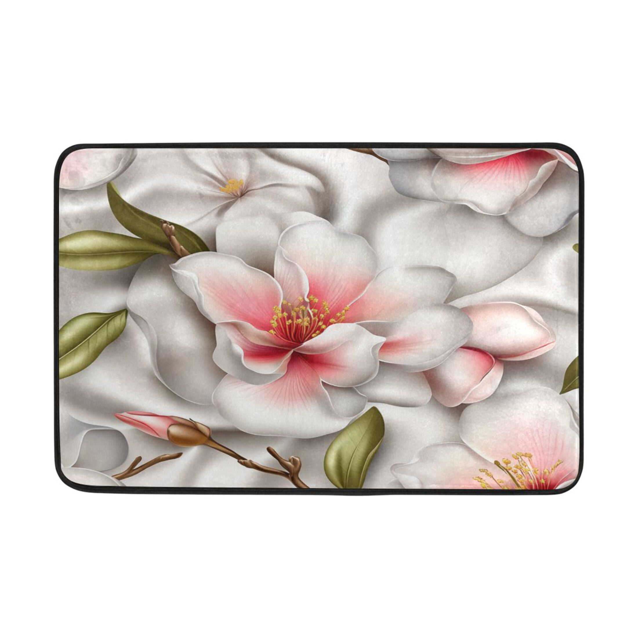 Botanical Garden Design Bathroom Accessory Sets Waterproof Shower Curtain with Anti-Slip Bath Mat Durable Combo