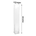 Efavormart 2 Pack 28" Heavy Duty Square Glass Cylinder Vases, Clear