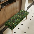 thumbnail image 4 of POLERO Christmas Tree Sretch Bench Covers Slipcover Color Lights Print Dining Bench Cover with Elastic Band Home Decoration Washable Rectangle Piano Chair Cover for Dining Room, Living Room, Garden, 4 of 7