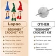 thumbnail image 3 of Wiher Crochet Kit for Beginners, Crochet Starter Kit for Adults and Kids Complete Knitting Kit to Make 3 PCS Animals, Learn to Crochet with Step-by-Step Instruction and Video, 3 of 8