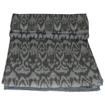 Indian Beautiful Kantha Quilt Traditional Vintage Kantha Throw Blanket Bedspread Hand Block Print Double Size Cotton Ikat Print