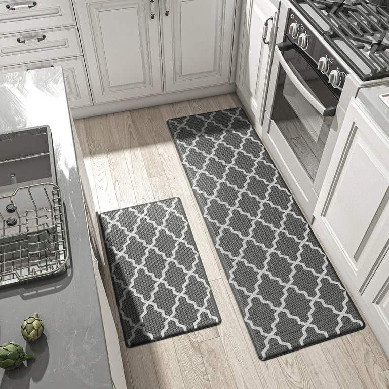 Beverly Rug Non Slip Washable Kitchen Rugs and Mats 2 Piece Set
