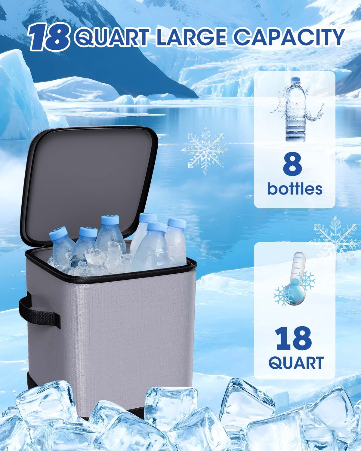 Ice Machine for Knee After Surgery, Cold Therapy Machine for Knee Replacement, Cold Therapy Machine with Programmable Timer Quiet Pump Compression Pad Apply to Arm, Ankle, Thigh