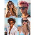 thumbnail image 4 of Gafas de Sol VISOONE Alba Cuadradas Sobredimensionadas con Parte Superior Plana UV400, 4 of 8