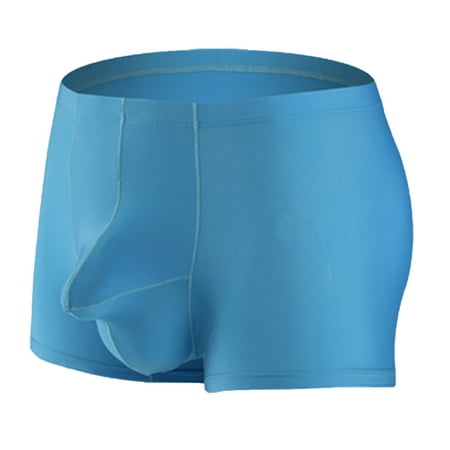 Summer Savings Clearance MIANHT Plus Size Men Casual Solid Thin Ice Silk Sexy And Transparent Boxer Underwear Pants
