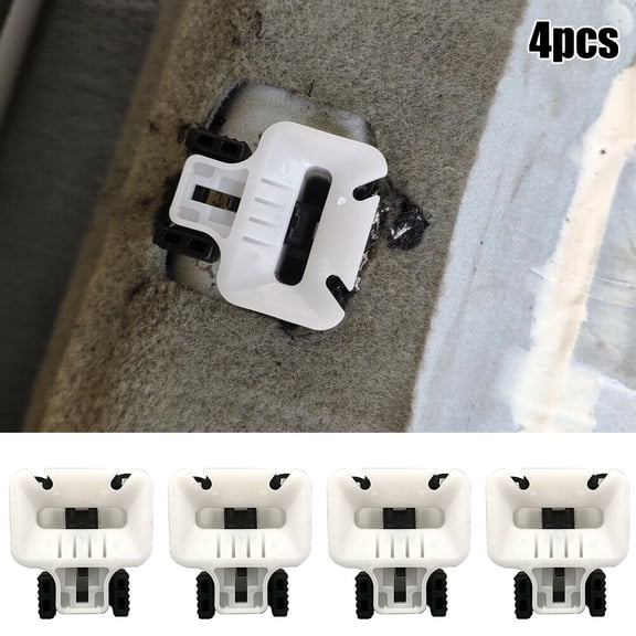 4pcs Car Rear Seat Cushion Clips for Honda Vehicles White Nylon