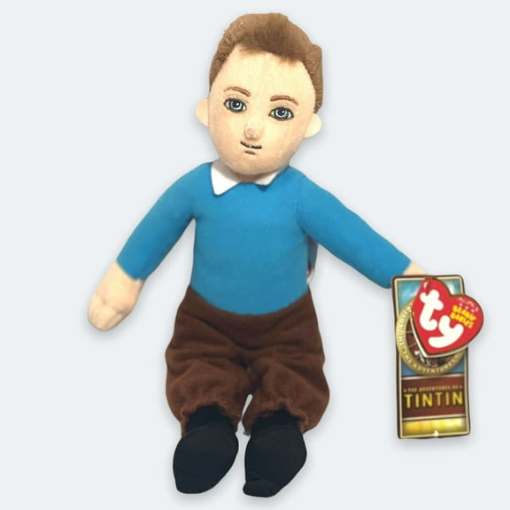 Ty Beanie Baby - TINTIN (The Adventures of TinTin 11" Plush) BONUS ONE FUN CHOPS