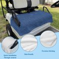 thumbnail image 5 of Navy Blue Golf Cart Seat Covers, Vintage Country Monochrome Farmhouse Golf Cart Seat Towel Cover for 2/4 Seater Bench Seats, Breathable Washable Dust & Sun Protection Seats Blanket 51''x31'', 5 of 9