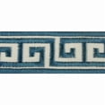 thumbnail image 2 of Belagio Chenille Tape Trim, BR-7334-23, 1.25" Wide x 3 Yards, Precut, Greek Key Design,Teal, 2 of 2