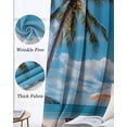 thumbnail image 3 of Summer Beach Coastal Blackout Curtains for Bedroom Living Room Darkening Curtains 63 Inches Long Blue Sea Ocean Landscape Hawaii Window Curtain 2 Panels Set Window Treatment Grommet Drapes 52"x63", 3 of 9