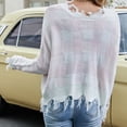 thumbnail image 4 of HAPIMO Tassels Sweaters for Women Long Sleeve Crewneck Solid Color Casual Fuzzy Jumper Pullover Womens Fall Fashion Cropped Sweater Pink XL, 4 of 4