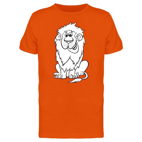 Happy Lion Cute Cartoon Tee Men's -Image by Shutterstock