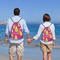 thumbnail image 5 of Honeii Pink Green Avocado Print Drawstring Backpack,Drawstring Bags String Backpack Gym Cinch Sack Backpack Sport Bag Draw-Small, 5 of 6