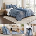thumbnail image 6 of King Quilt Set 96''x106'', Blue Lightweight Bedspread Coverlet Set with 2 Pillow Shams, Retro Oil Painting Modern Abstract Art Breathable All Season Quilt Bedding for Bedroom/Guest Room, 6 of 9