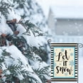 thumbnail image 2 of Winter Small Striped Garden Flag Double Sided Burlap 12 x 18 Inch, Best Choice Let It Snow Christmas Holiday Rustic Yard Outdoor Garden Flags (AD23), 2 of 6