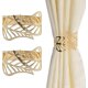 thumbnail image 1 of piezas de hebillas metálicas creativas para cortinas con forma de hoja hueca, clip decorativo para cortinas (dorado) 6 cm, 1 of 5