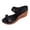 Black, variant on Womens Wedges Dress Slides Sandals 2026 Stylish Simple Open Toe Cork Footbed Platform Chunky Slip on High Heels Casual Beach Summer Dressy Slippers for Woman Khaki Size 8.5