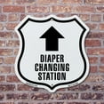 thumbnail image 4 of Diaper Changing Station Up (5 Pack) 12 inch X 12 inch Shield-Shaped Rust-Free Aluminum Metal Signs Weather Resistant Made in the USA, 4 of 6